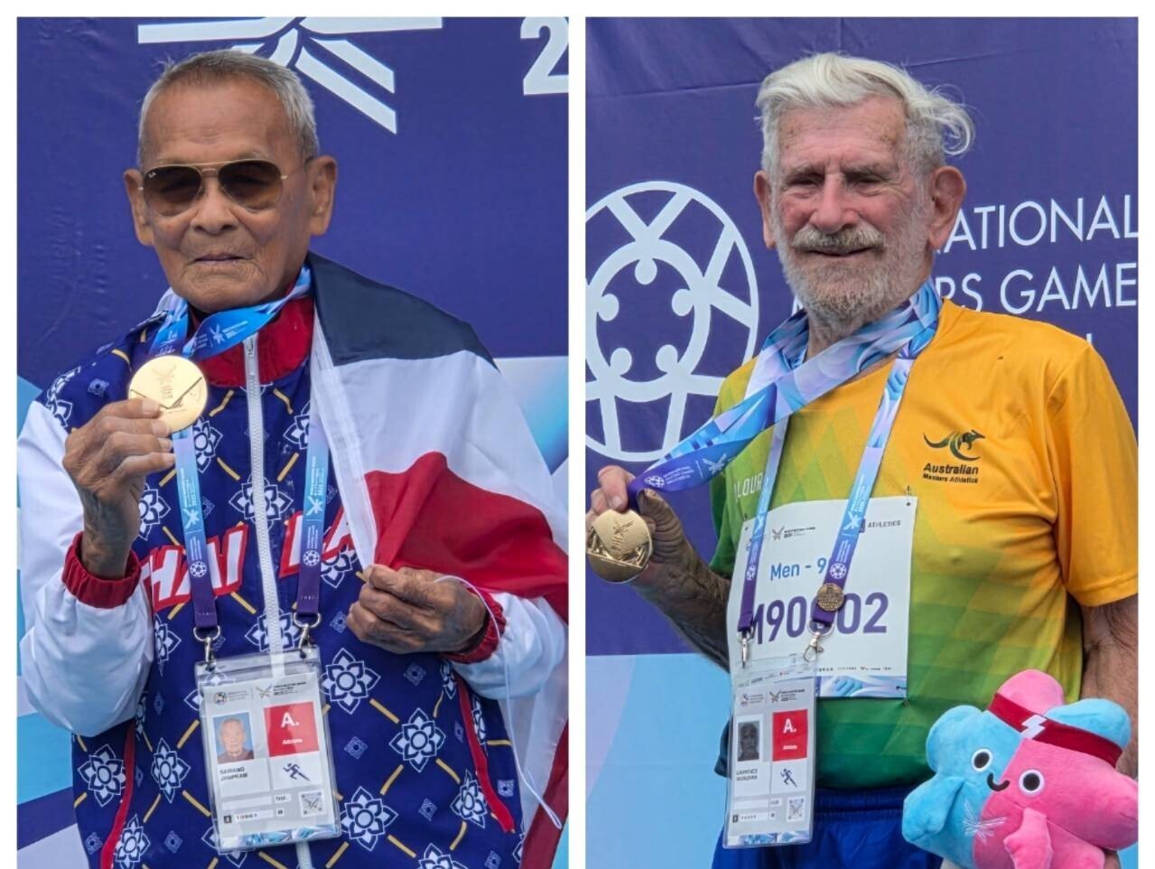 ฮือฮา! คุณปู่ชาวไทยวัย 105 ปี คว้าเหรียญทองกีฬาพุ่งแหลน World Masters Games กรุงไทเป
